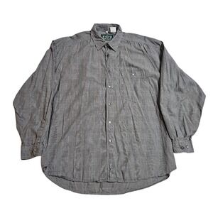 Tom‎ Tailor Plaid Button Down Gray Large Shirt Long Sleeve Mens Collared
